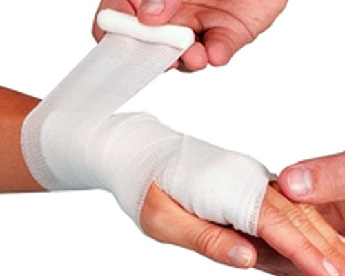 Gauze Bandage Elastic médical respirable visqueux bleu