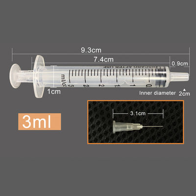 Seringues en plastique jetables et aiguilles d'ISO13485 23g 3ml
