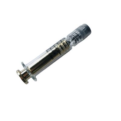 seringue 1ml en verre médicale jetable avec le métal Rod de serrure de Luer