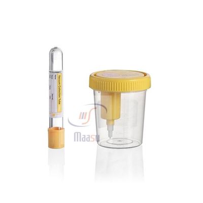 Conteneur d'échantillon d'urine en plastique stérile 40ml avec la bouche sur le chapeau