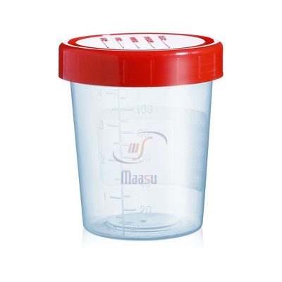 Conteneur d'échantillon d'urine en plastique stérile 40ml avec la bouche sur le chapeau
