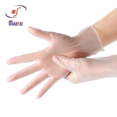 Gants jetables médicaux d'examen de vinyle d'anti virus