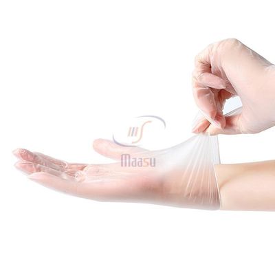 Gants jetables médicaux d'examen de vinyle d'anti virus