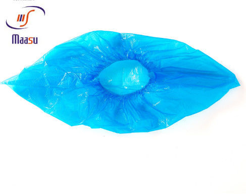 la chaussure 2.5g imperméable jetable couvre le bleu de couverture de chaussure de CPE de PE