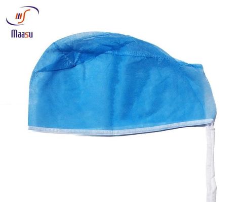 Docteur chirurgical jetable protecteur médical non tissé Cap With Tie de l'usage 20gsm