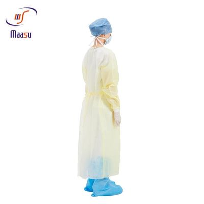 la moitié médicale de PE de la robe chirurgicale pp de 120x140cm a enduit