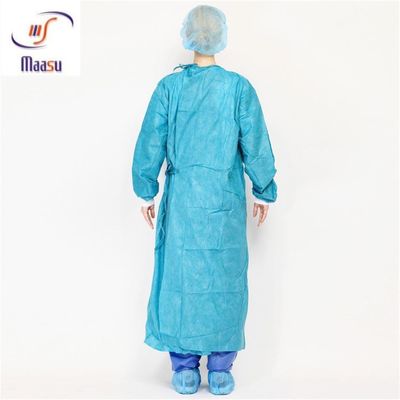 la moitié médicale de PE de la robe chirurgicale pp de 120x140cm a enduit