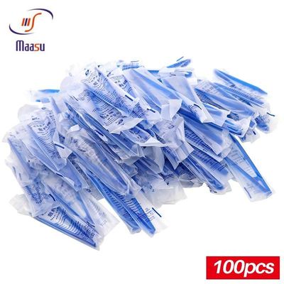 Outil périodontique jetable en plastique bleu des brucelles 15.5cm