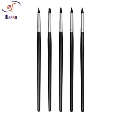 Brosse dentaire noire Pen Periodontal Tool du silicone 5pcs