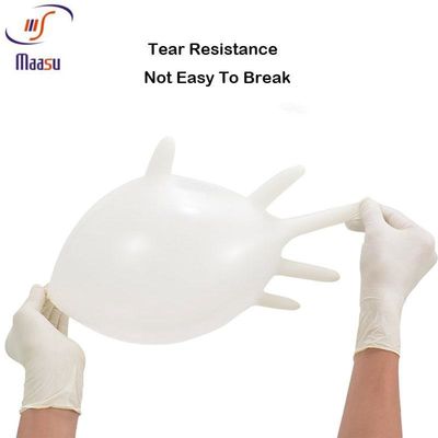 Gants chirurgicaux de latex libre de la poudre EN455, gants jetables de travail de latex