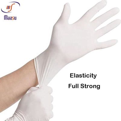 Gants chirurgicaux de latex libre de la poudre EN455, gants jetables de travail de latex
